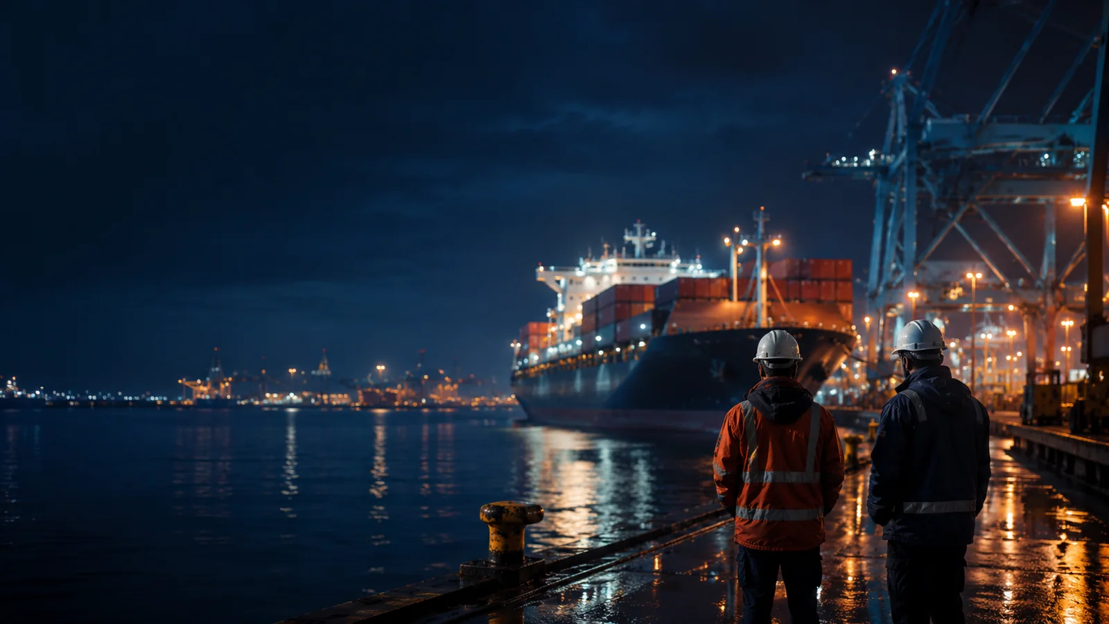 Port operations and vessel support network